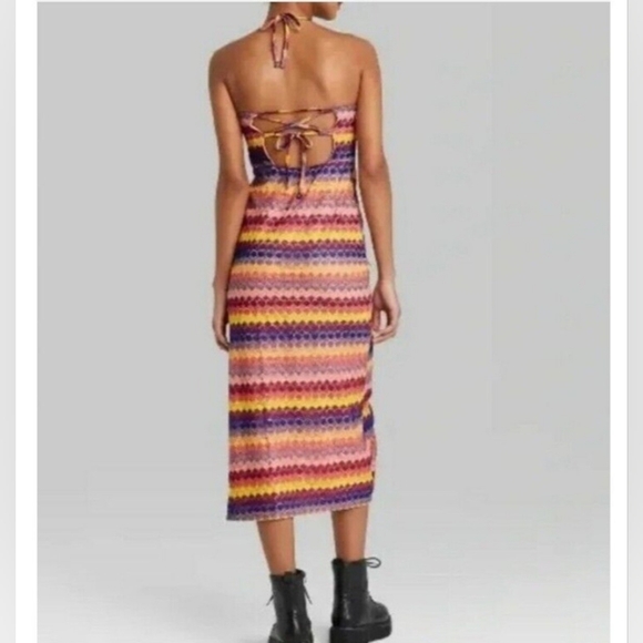 💜💛Multicolor Crochet Midi Dress - Picture 7 of 10